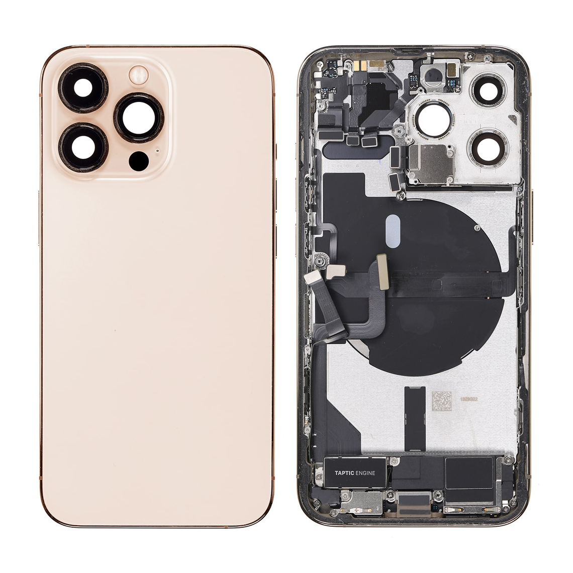 Repuesto para la tapa trasera del iPhone 13 Pro (ensamblaje completo) - Dorado