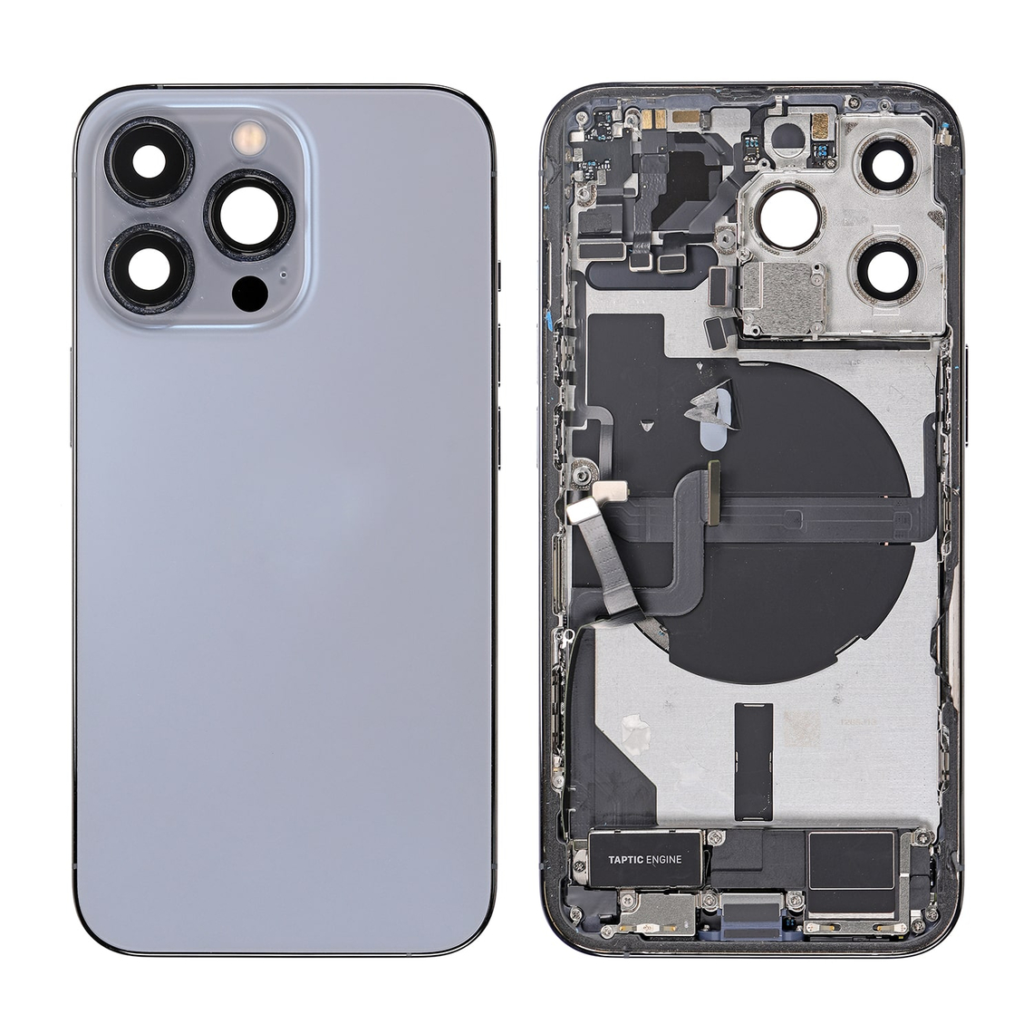 Repuesto para la tapa trasera del iPhone 13 Pro (ensamblaje completo) - Azul Sierra