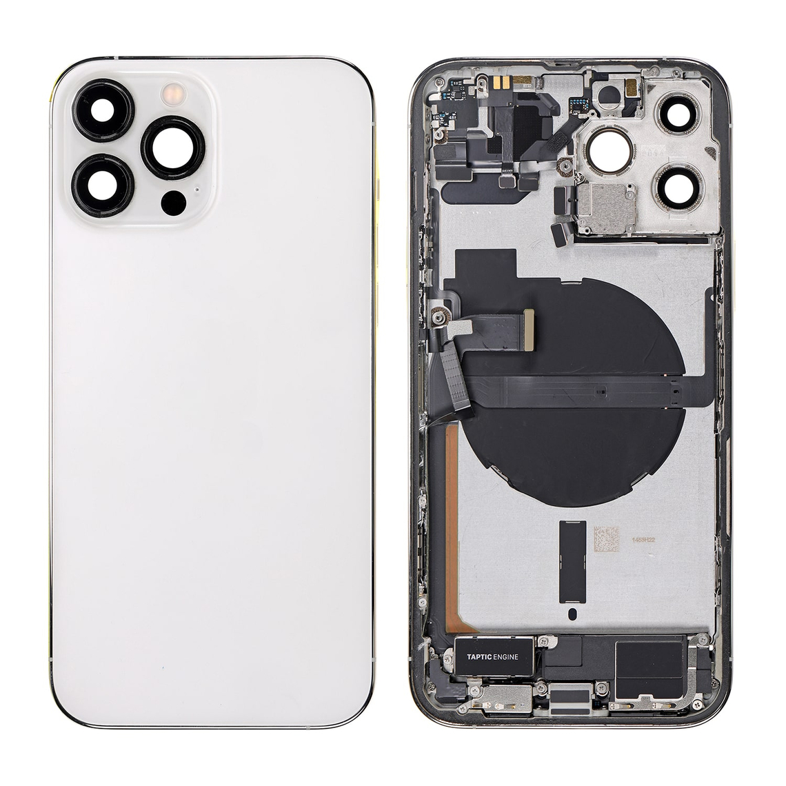 Repuesto para la tapa trasera del iPhone 13 Pro Max (ensamblaje completo) - Plateado