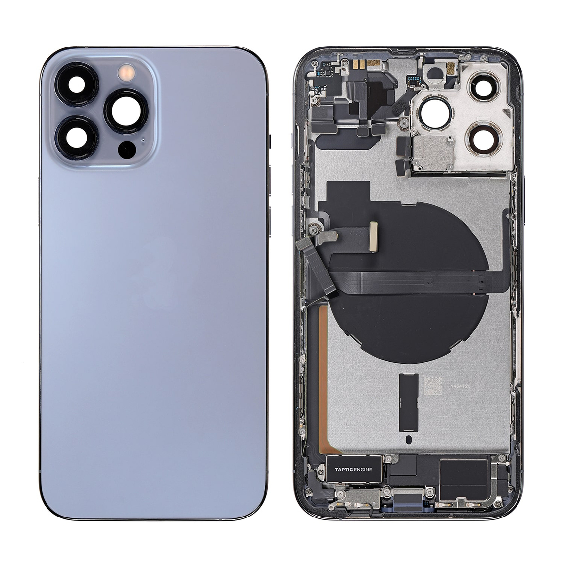 Repuesto para la tapa trasera del iPhone 13 Pro Max (ensamblaje completo) - Azul Sierra