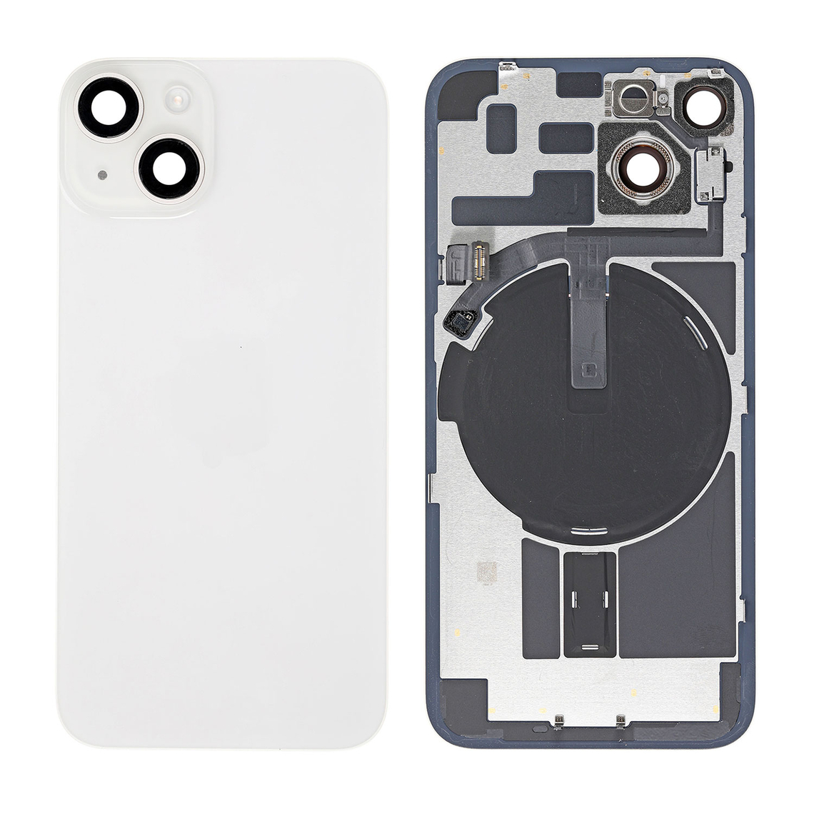 Repuesto para la cubierta trasera de cristal del iPhone 14 con marco del panel trasero - Starlight