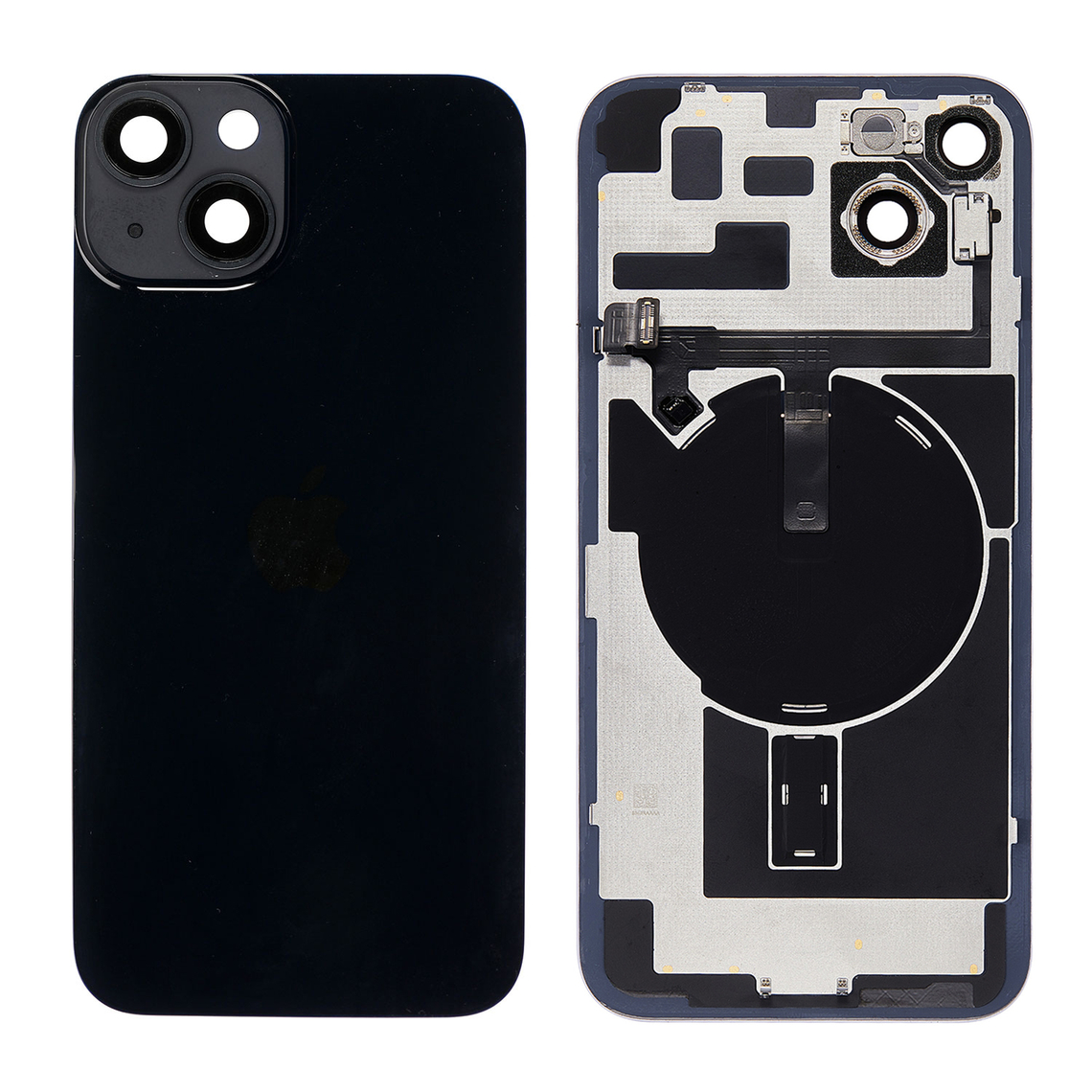 Cubierta trasera de cristal de repuesto para iPhone 14 Plus con marco de panel trasero - Medianoche