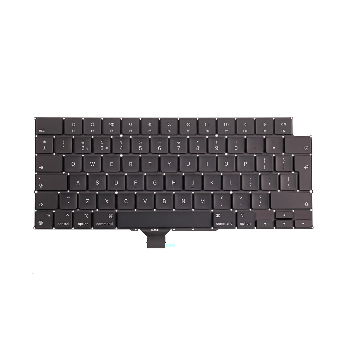 Teclado (inglés británico) para MacBook Pro de 14" (A2442 / A2779 / A2918 / A2992 / A3112 / A3401 / A3185) / Pro de 16" (A2485 / A2780 / A2991 / A3403 / A3186) (finales de 2021 a principios de 2025)