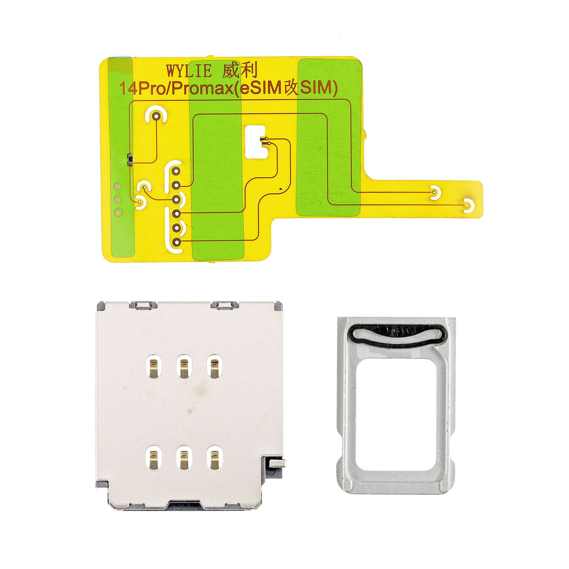 Kit de herramientas Wylie para convertir una tarjeta SIM eSIM en una sola tarjeta SIM para iPhone 14 Pro / 14 Pro Max