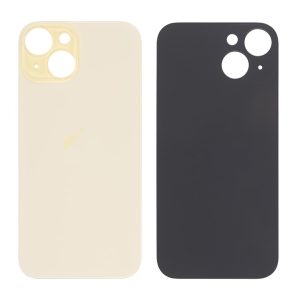 Cubierta trasera de cristal amarilla de repuesto para iPhone 15