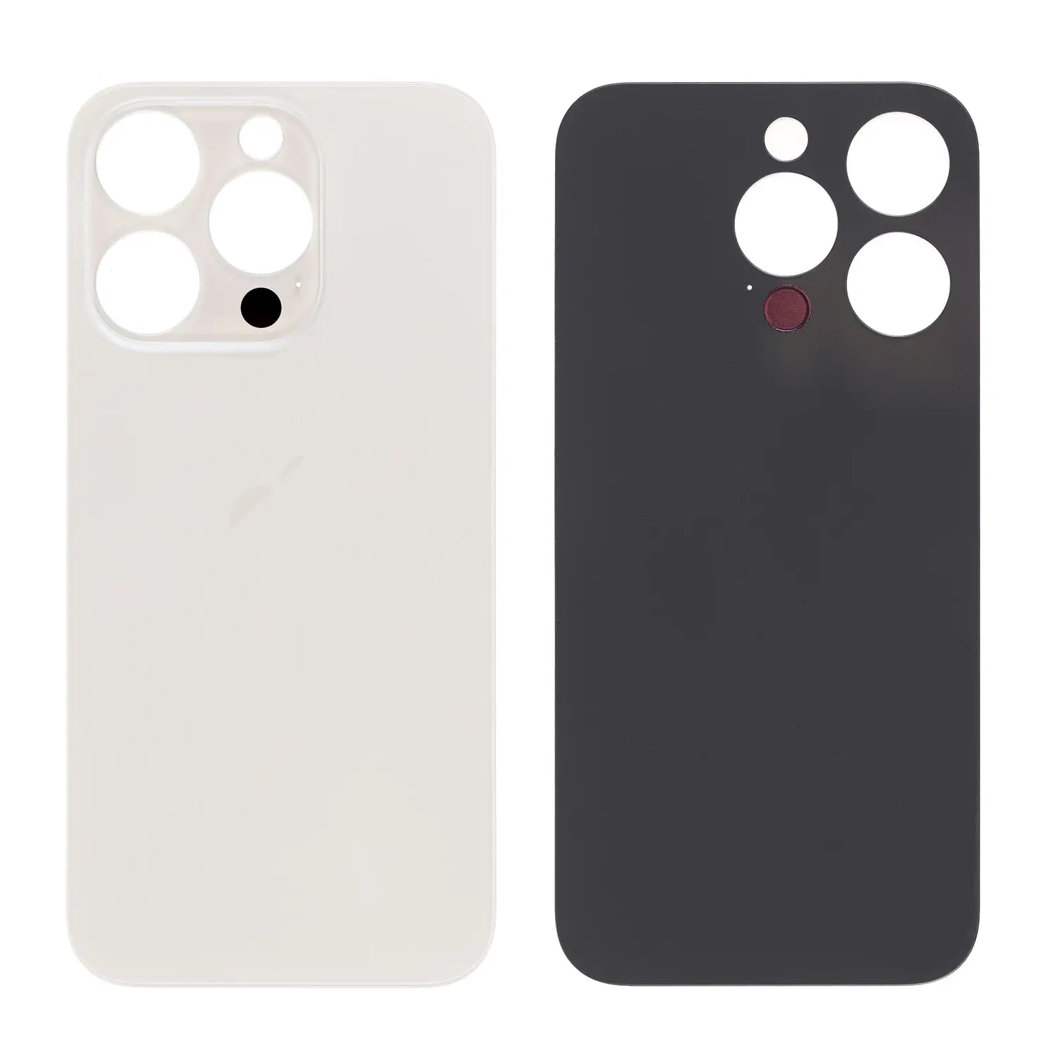 Cubierta trasera de cristal de repuesto para iPhone 15 Pro - Titanio blanco