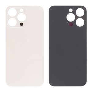 Cubierta trasera de cristal de repuesto para iPhone 15 Pro Max - Titanio blanco