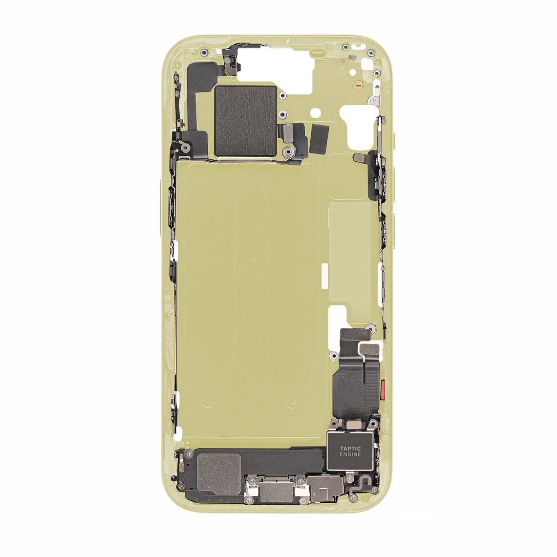 Repuesto para el marco central de la carcasa del iPhone 15 - Amarillo