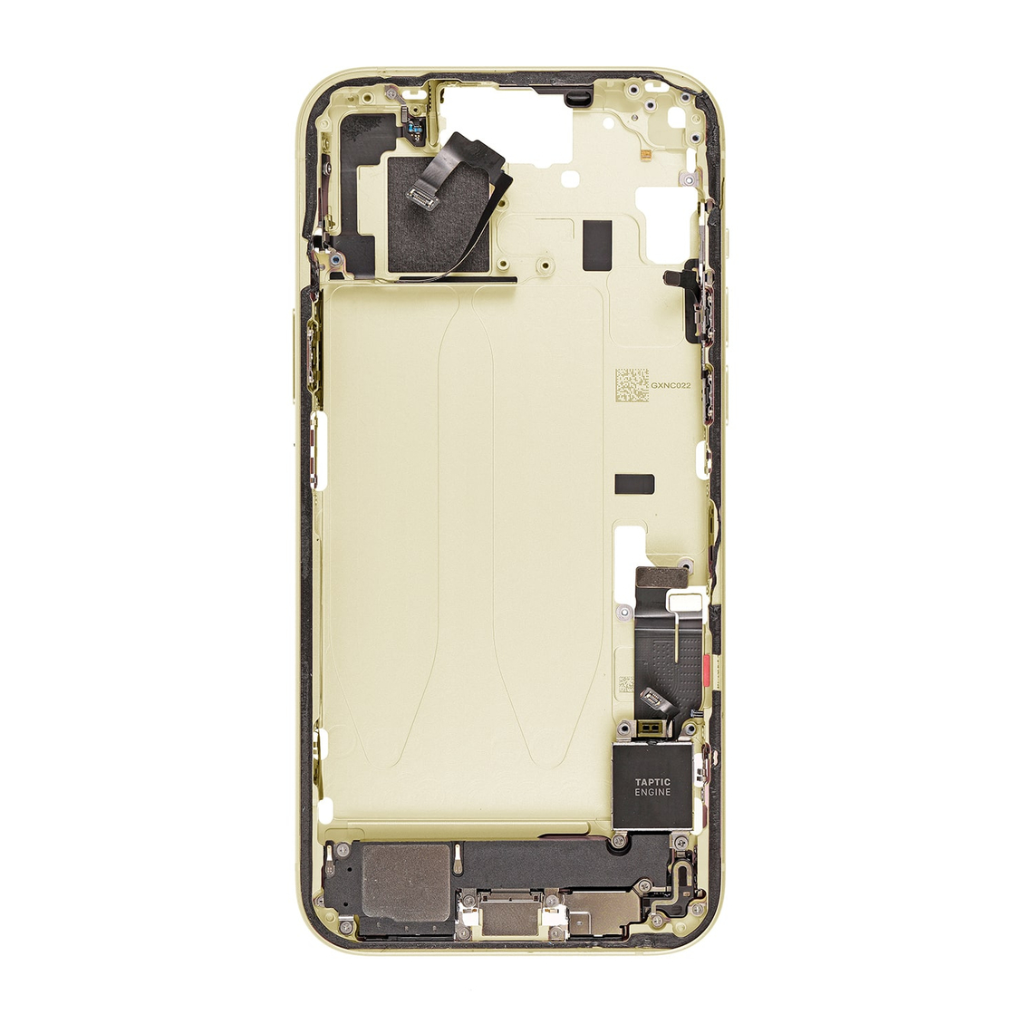 Repuesto para el marco central de la carcasa del iPhone 15 Plus - Amarillo