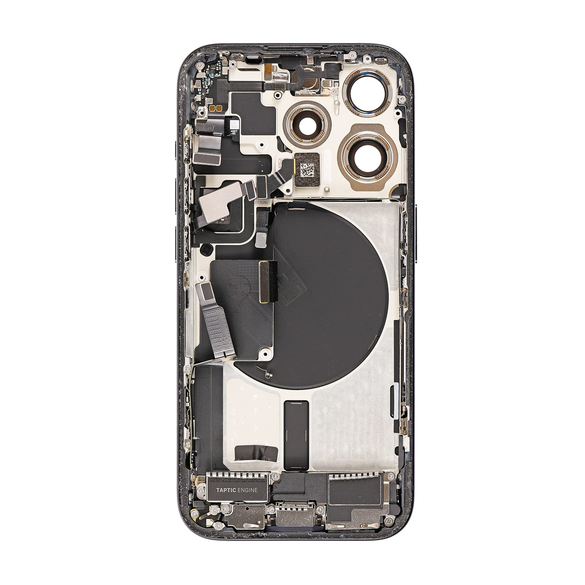 Repuesto para la cubierta trasera del iPhone 15 Pro (ensamblaje completo) - Titanio negro