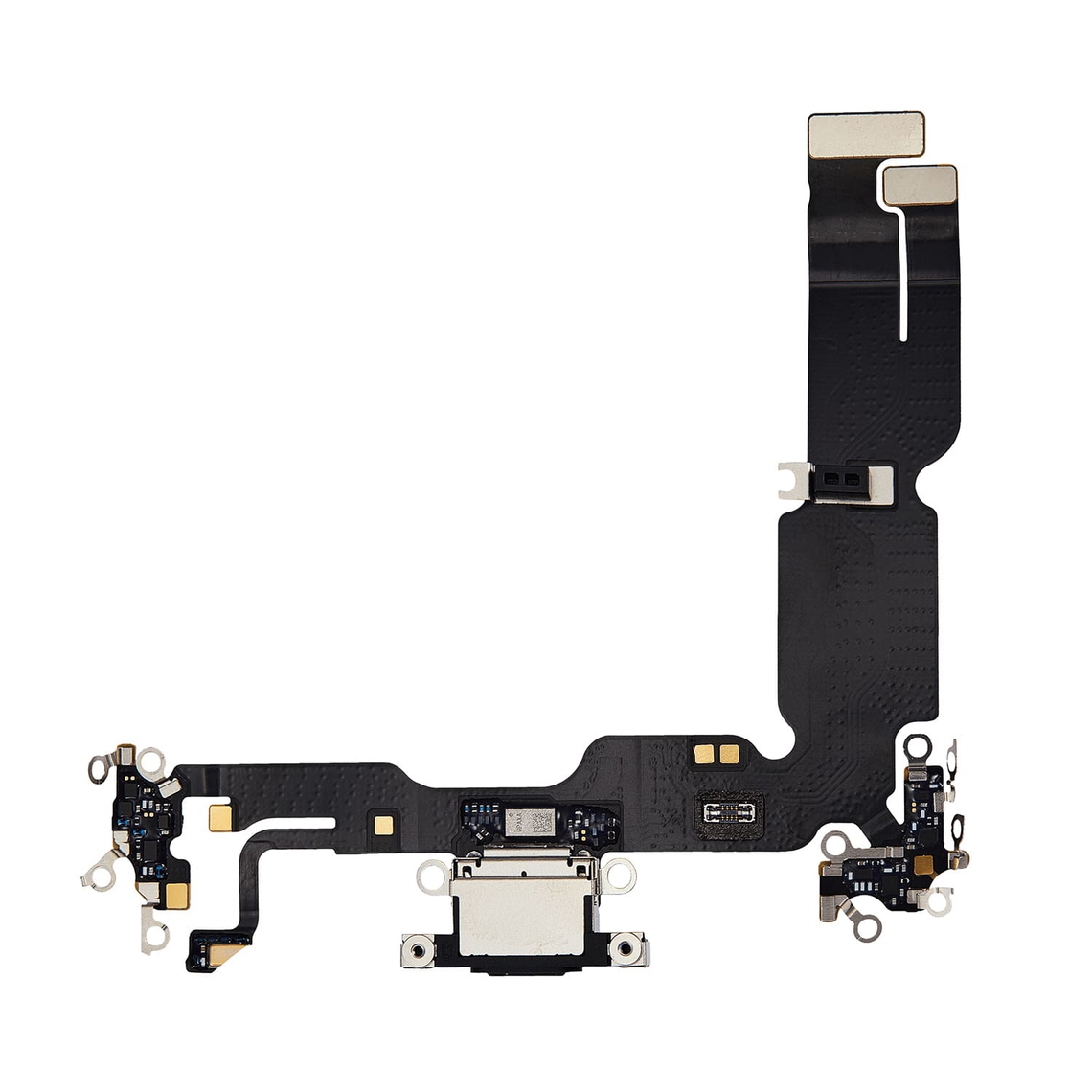 Cable flexible de repuesto para puerto de carga del iPhone 15 Plus - Negro
