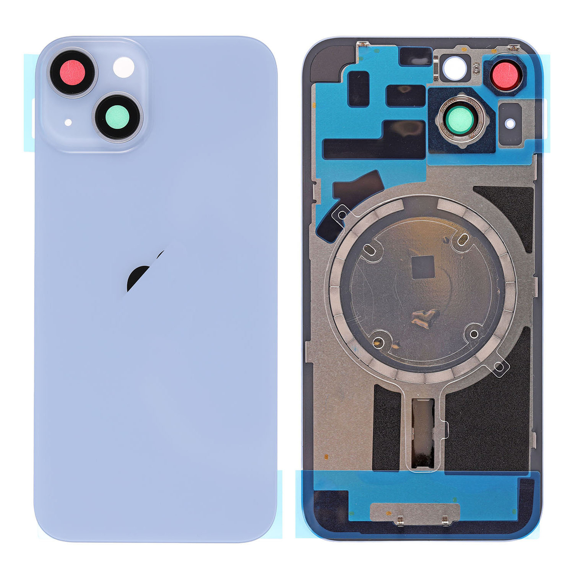Panel trasero de cristal de repuesto para iPhone 14 con imán MagSafe - Azul