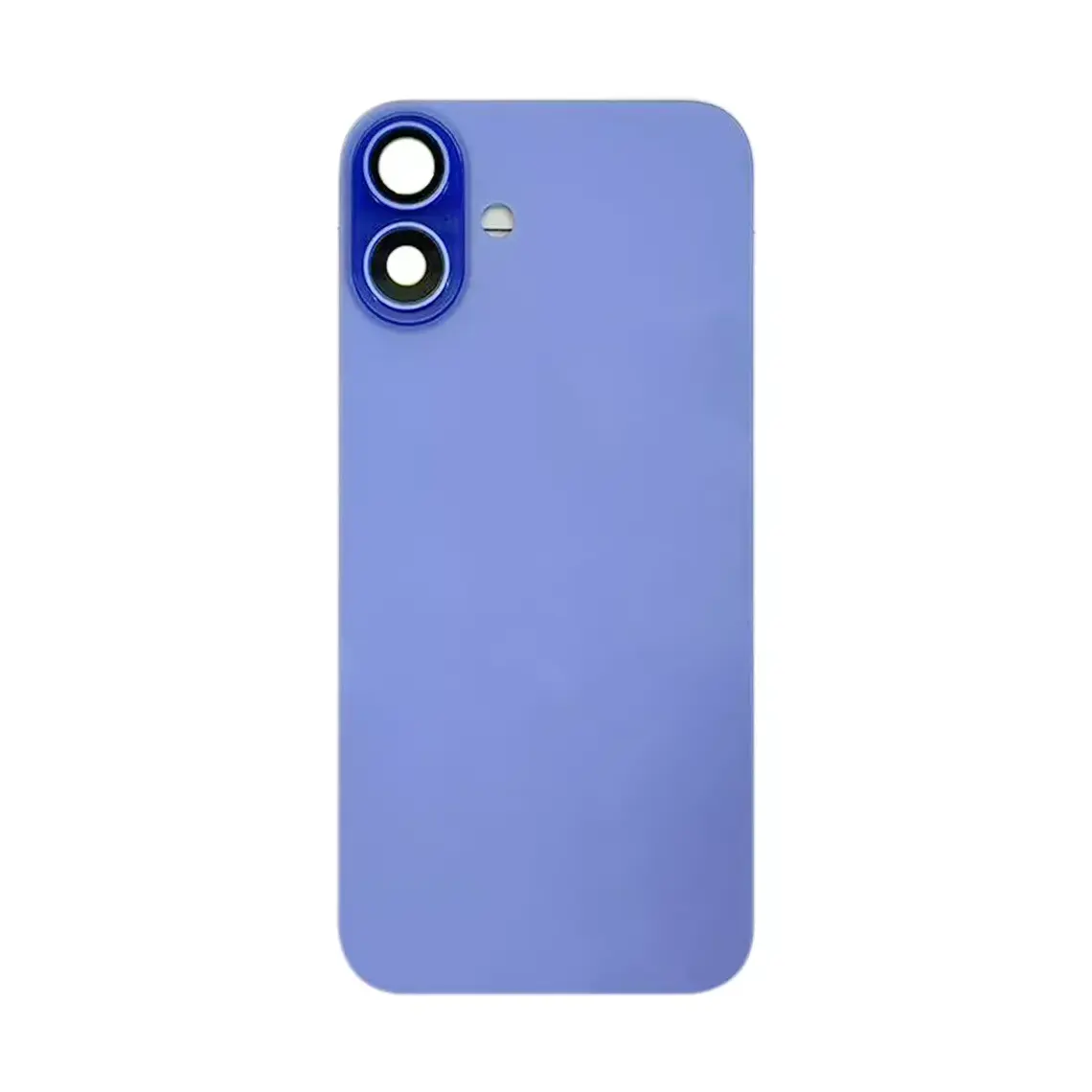 Panel trasero de cristal de repuesto para iPhone 16 con lente de anillo de cámara - Azul ultramar