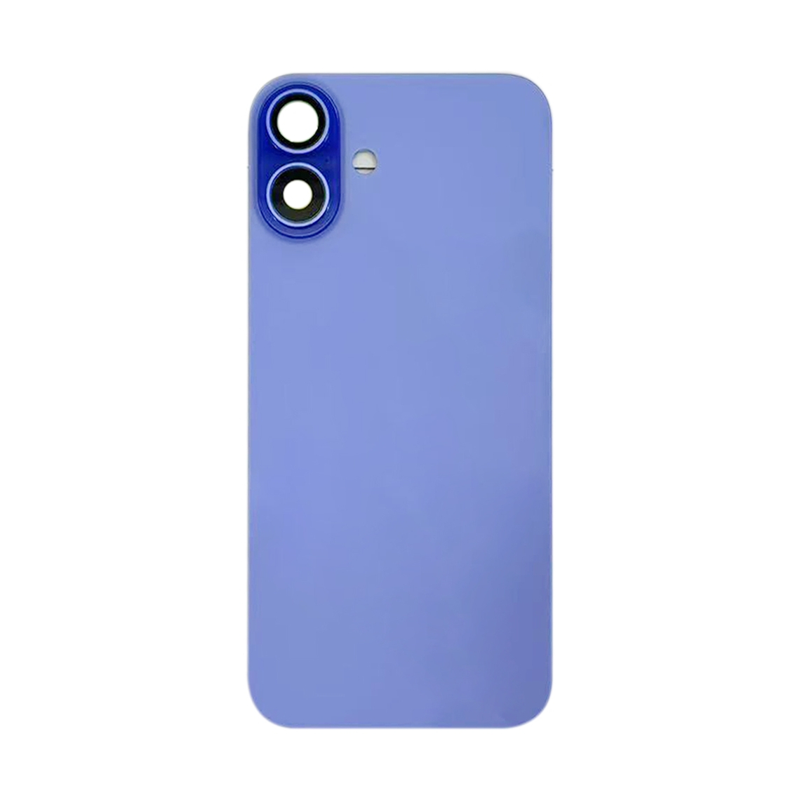 Panel trasero de cristal de repuesto para iPhone 16 Plus con lente de anillo de cámara - Azul ultramar