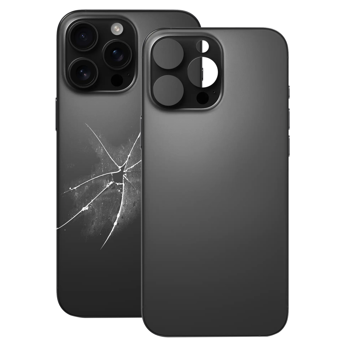 Panel trasero de cristal de repuesto para iPhone 16 Pro - Negro