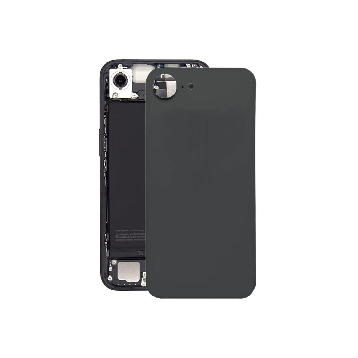 Cubierta trasera de cristal con lente de cámara de repuesto para iPhone 16e - Negro