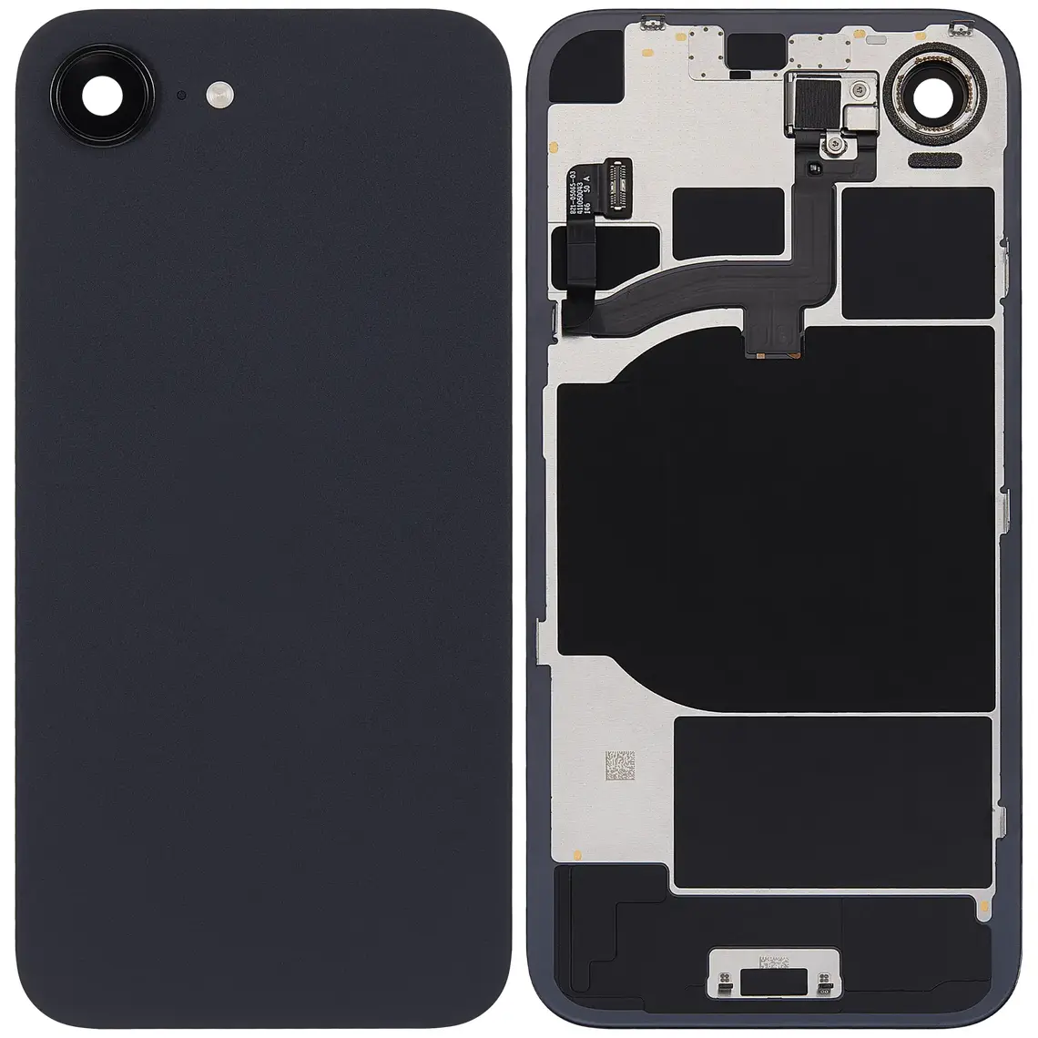 Repuesto para la parte trasera de cristal del iPhone 16e (original) - Negro