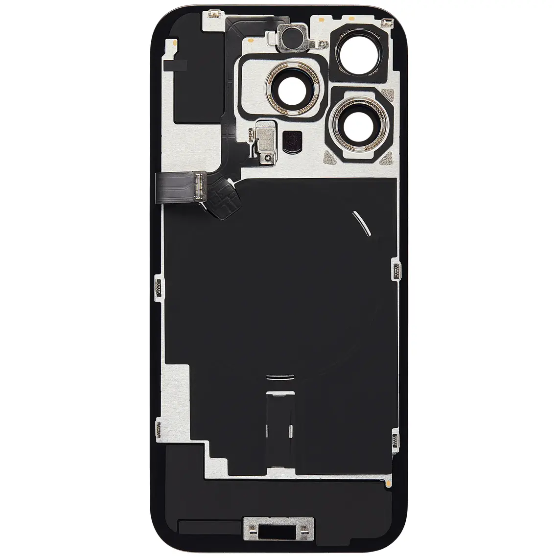 Repuesto para la parte trasera de cristal del iPhone 16 Pro (original) - Negro