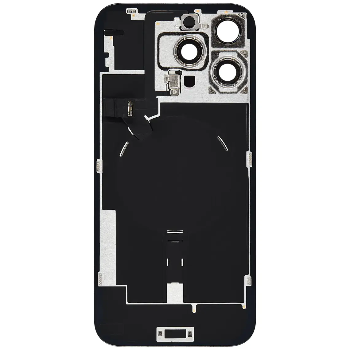 Repuesto para la parte trasera de cristal del iPhone 16 Pro Max (original) - Negro