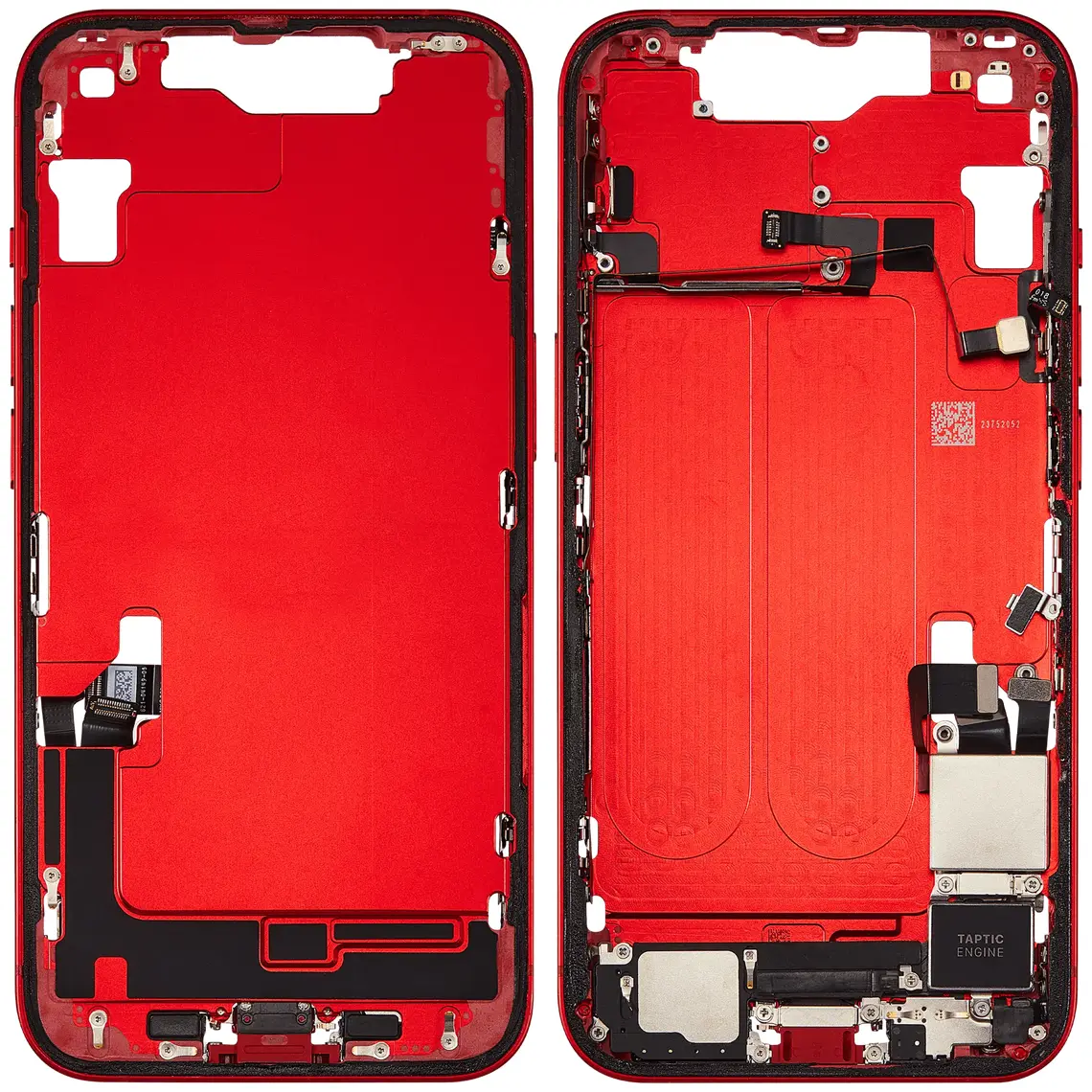 Repuesto para el marco de la carcasa central del iPhone 14 - Rojo