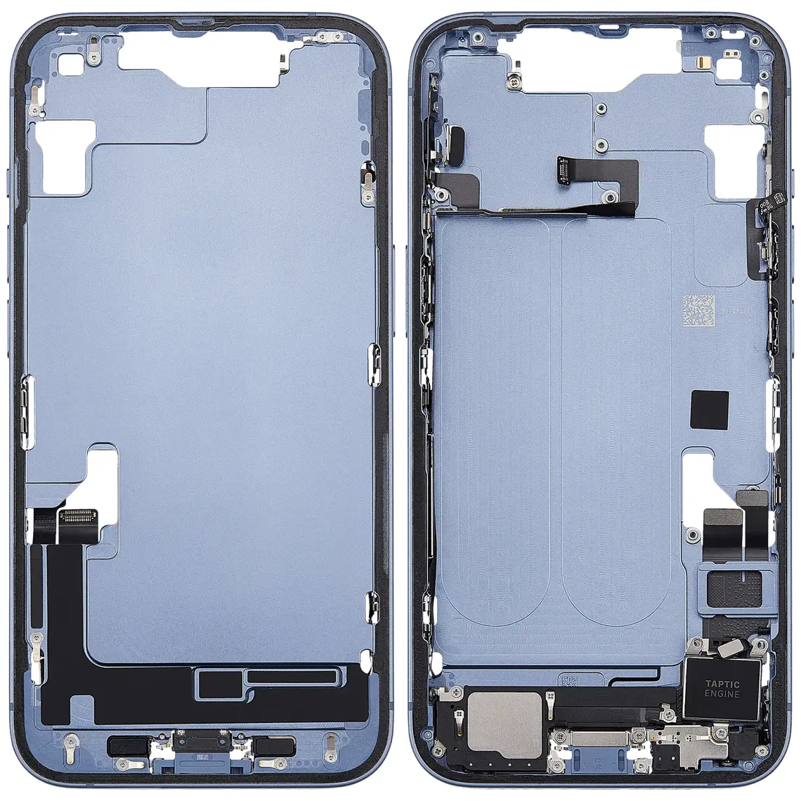 Repuesto para el marco de la carcasa central del iPhone 14 - Azul