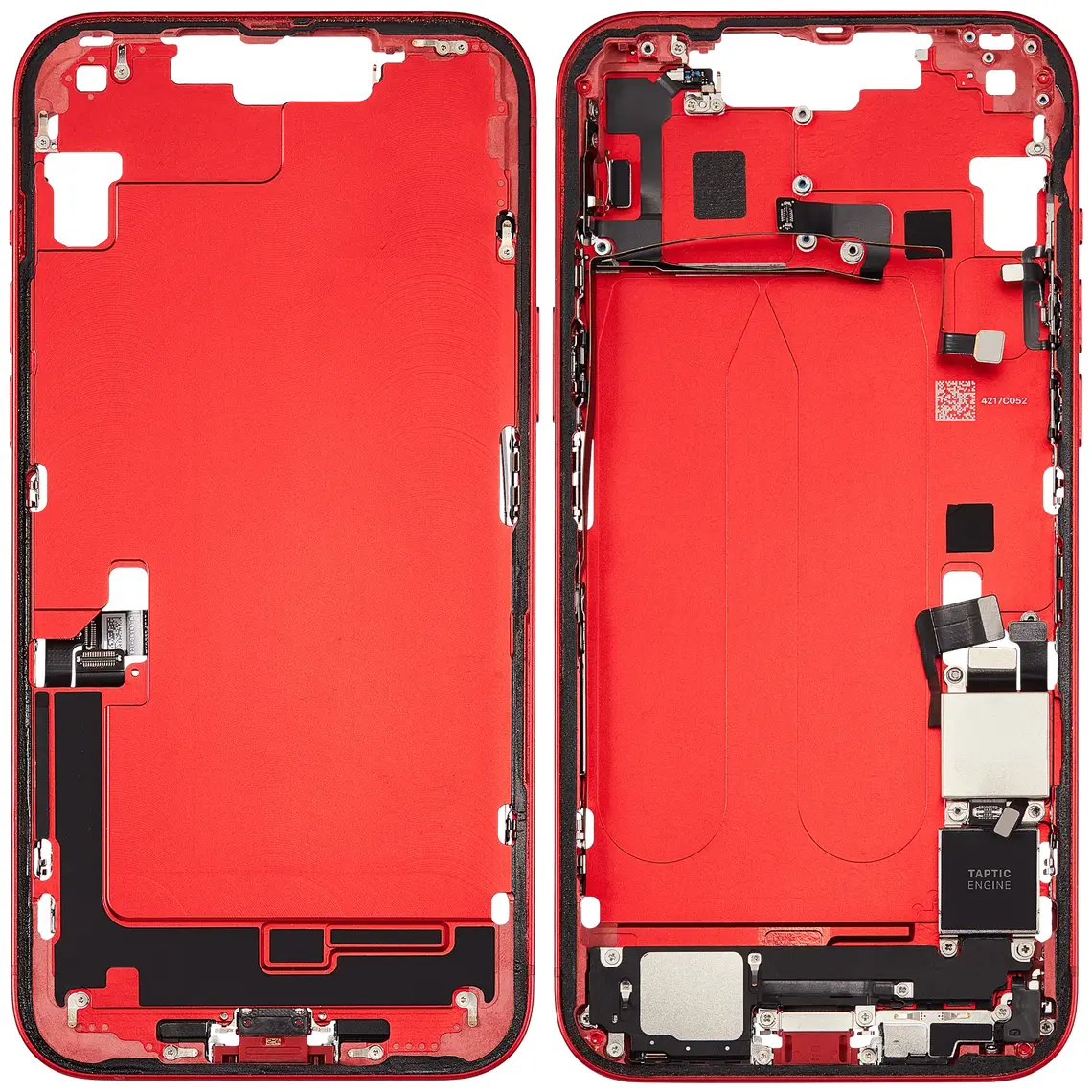 Repuesto para el marco de la carcasa central del iPhone 14 Plus - Rojo