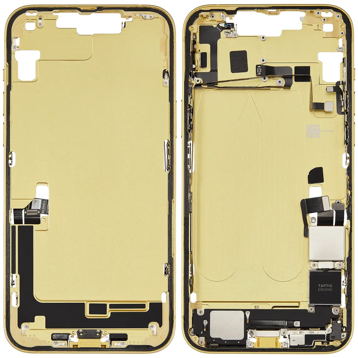 Repuesto para el marco central de la carcasa del iPhone 14 Plus - Amarillo