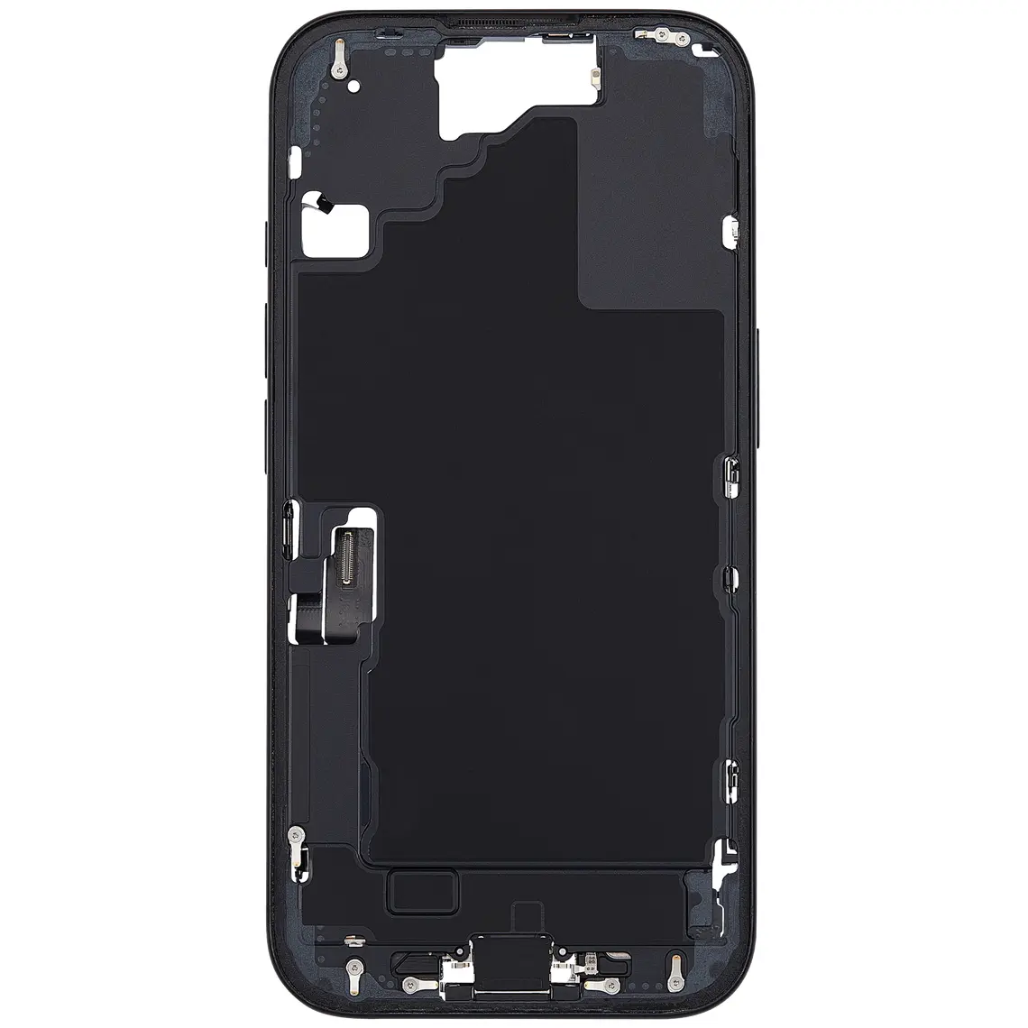 Repuesto para el marco de la carcasa central del iPhone 16 - Negro