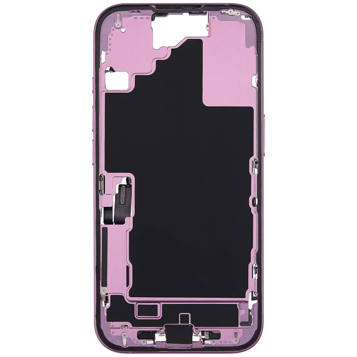 Repuesto para el marco de la carcasa central del iPhone 15 - Rosa