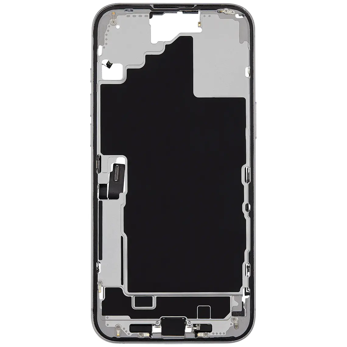 Repuesto para el marco de la carcasa central del iPhone 16 Plus - Blanco