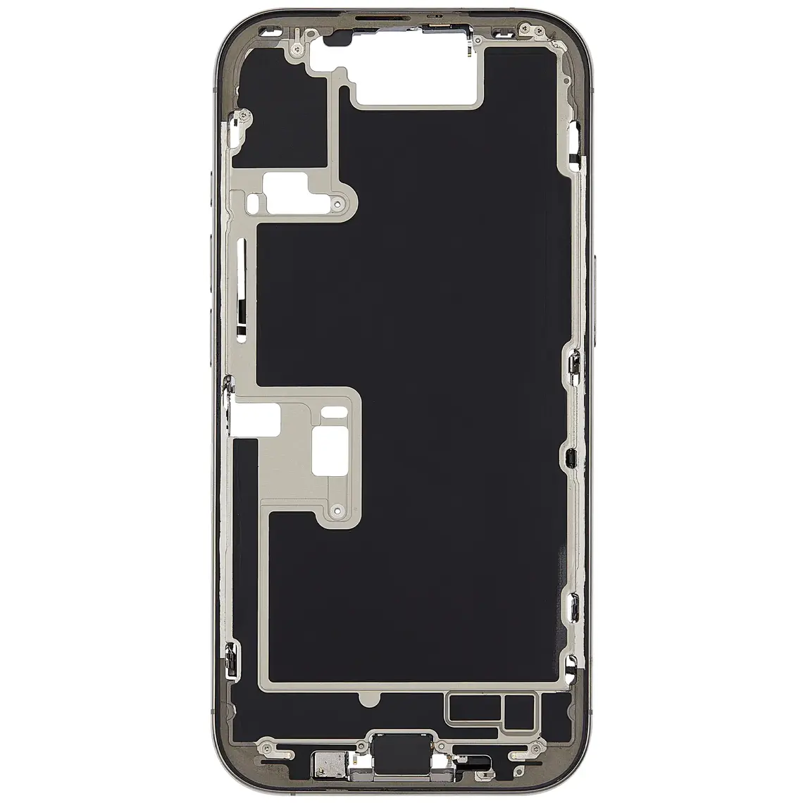 Repuesto para el marco de la carcasa central del iPhone 16 Pro - Titanio natural