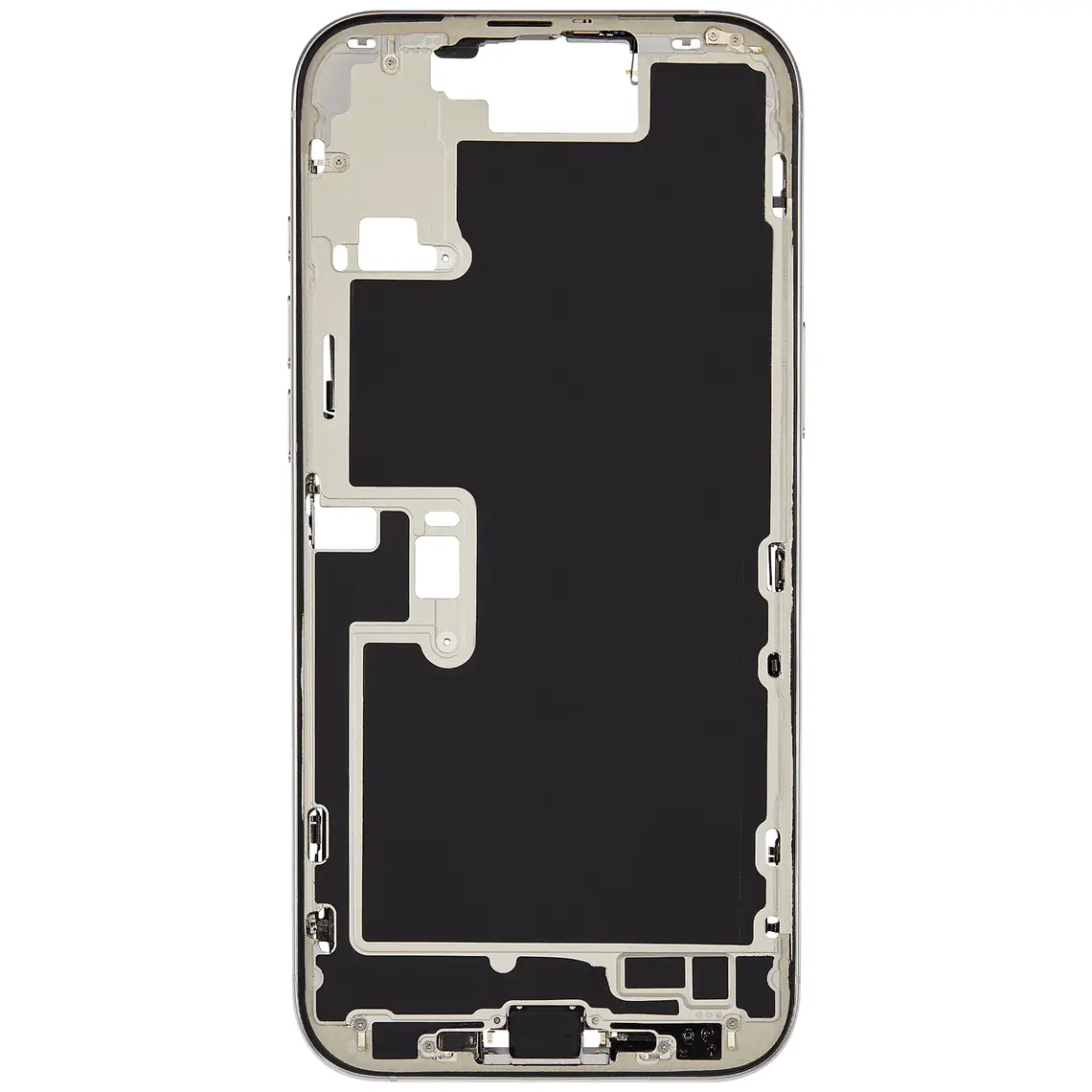 Repuesto para el marco de la carcasa central del iPhone 16 Pro Max - Blanco