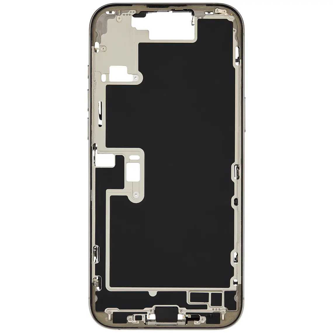 Repuesto para el marco de la carcasa central del iPhone 16 Pro Max - Titanio natural