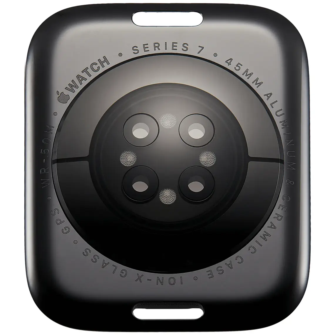 Tapa trasera de cristal GPS de repuesto para Apple Watch Series 7 de 45 mm con módulo de carga