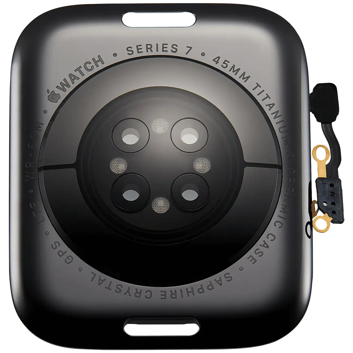 Tapa trasera de cristal LTE de repuesto para Apple Watch Series 7 de 45 mm con módulo de carga