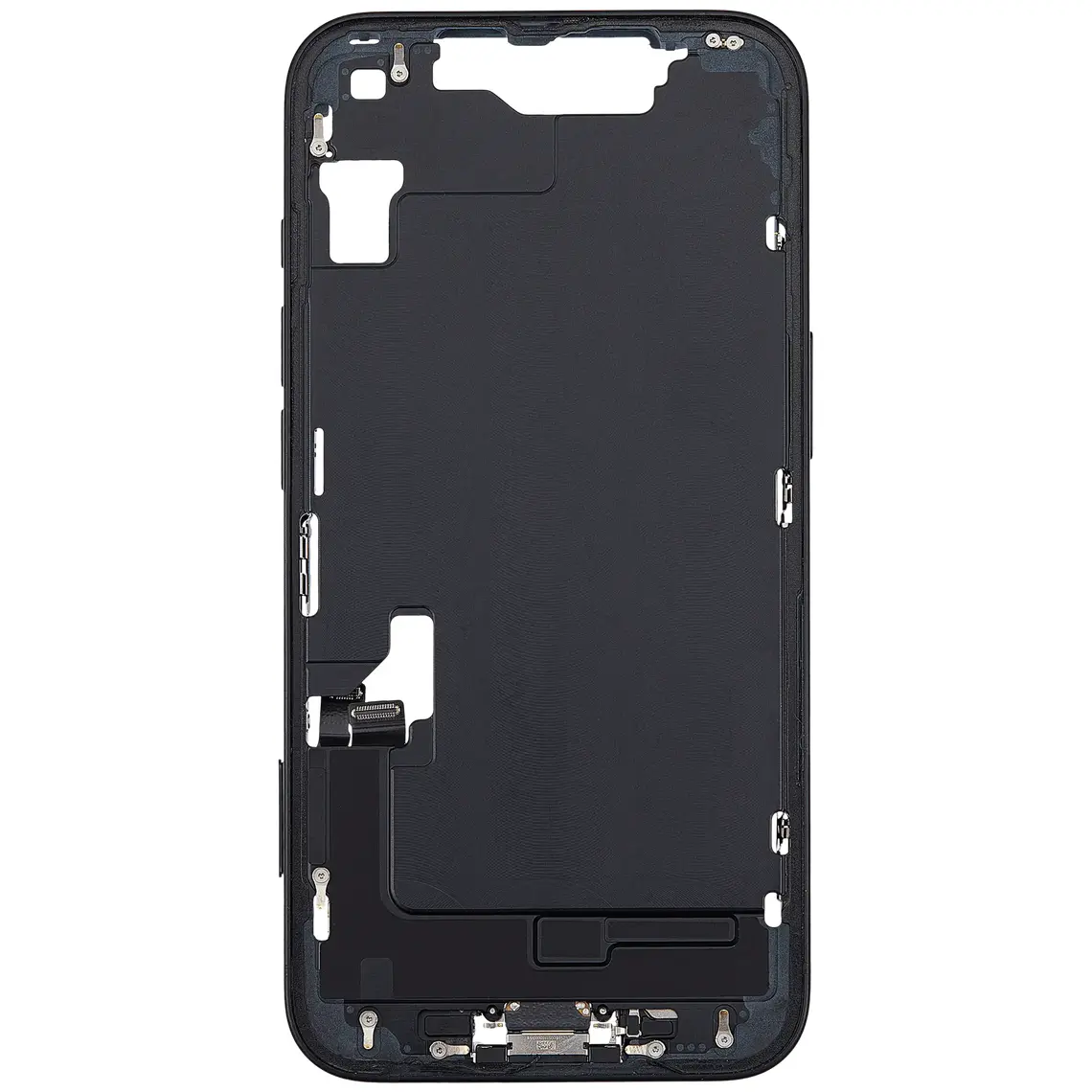 Repuesto para el marco de la carcasa central del iPhone 16e - Negro