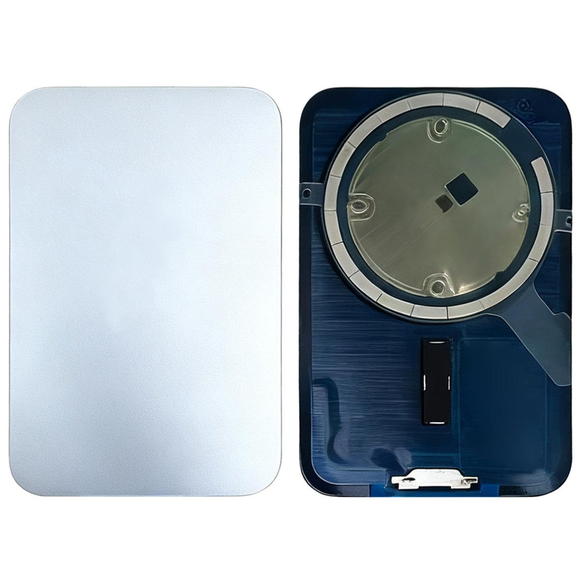 Repuesto de cristal trasero con batería para iPhone 17 Pro con imán MagSafe - Plateado