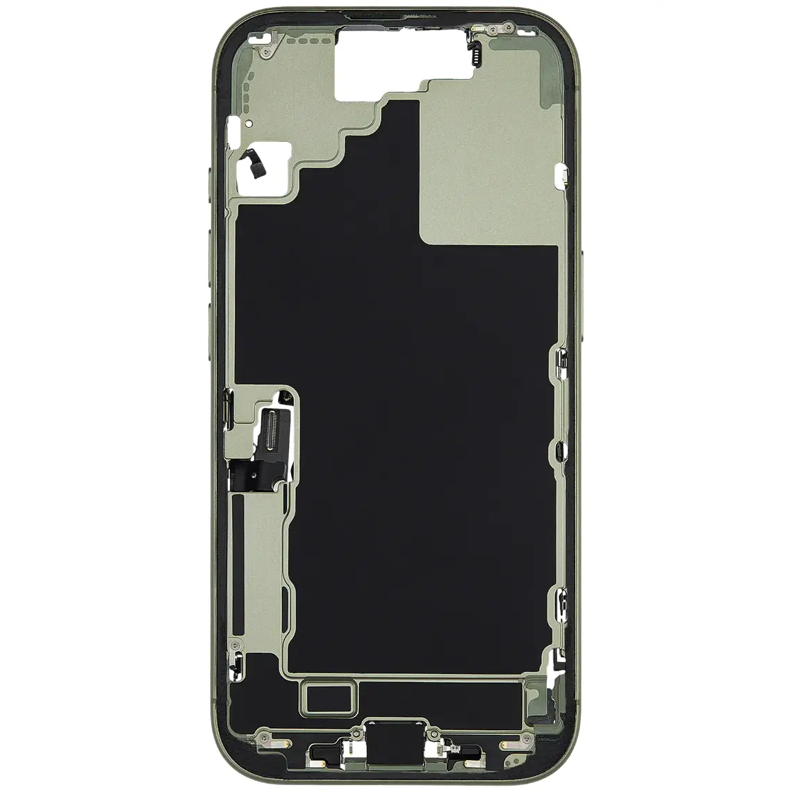 Repuesto para el marco de la carcasa central del iPhone 17 - Color salvia