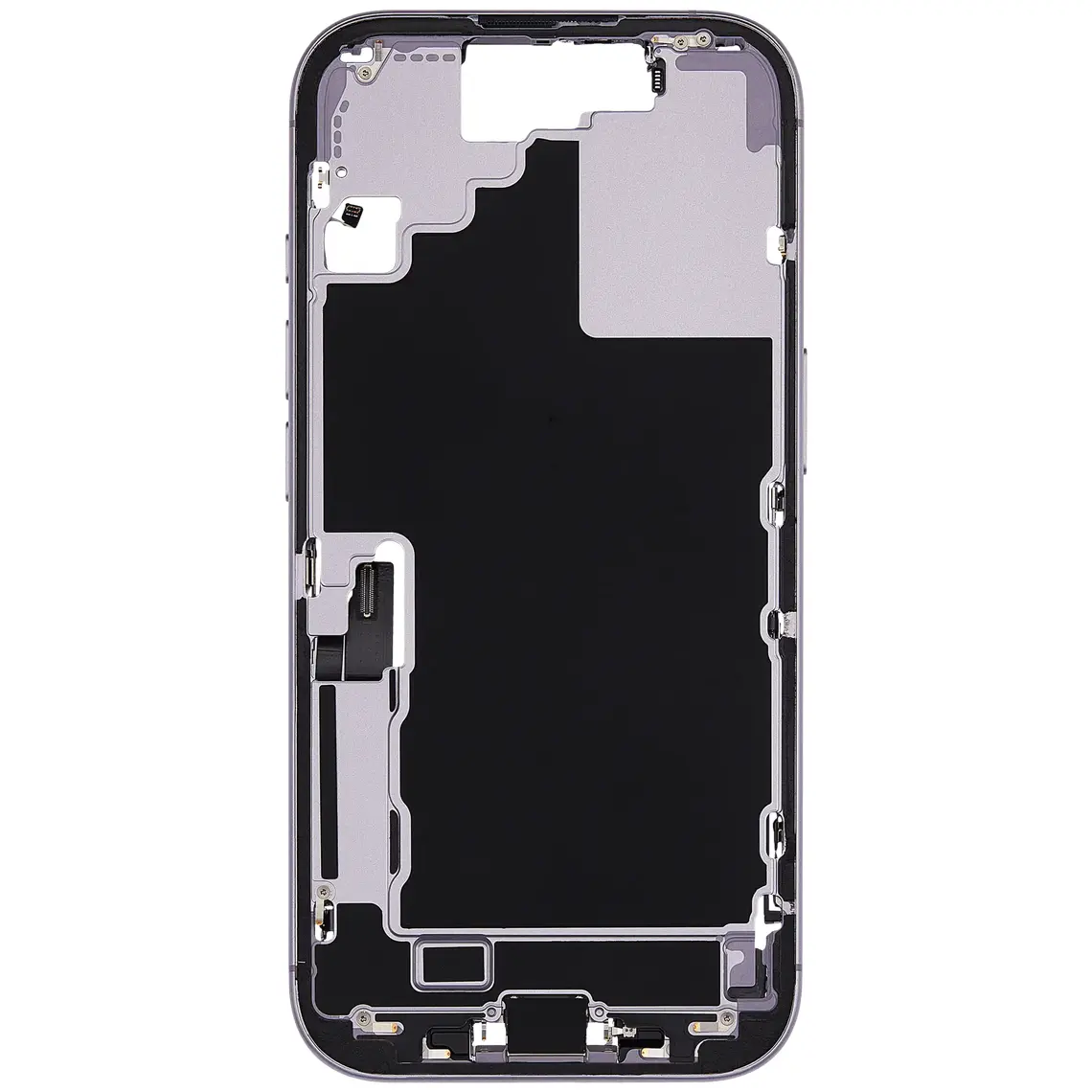 Repuesto para el marco de la carcasa central del iPhone 17 - Color lavanda