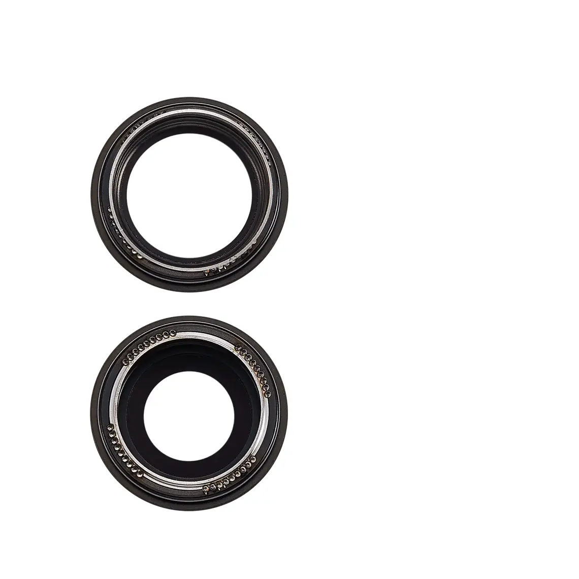 Lente de cámara trasera de repuesto para iPhone 17 con soporte y bisel - Negro
