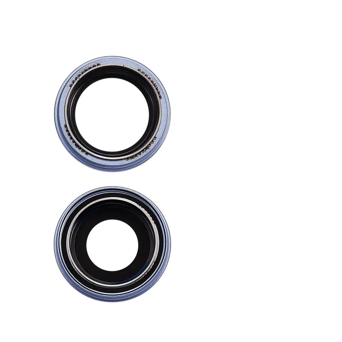 Lente de cámara trasera de repuesto para iPhone 17 con soporte y bisel - Azul