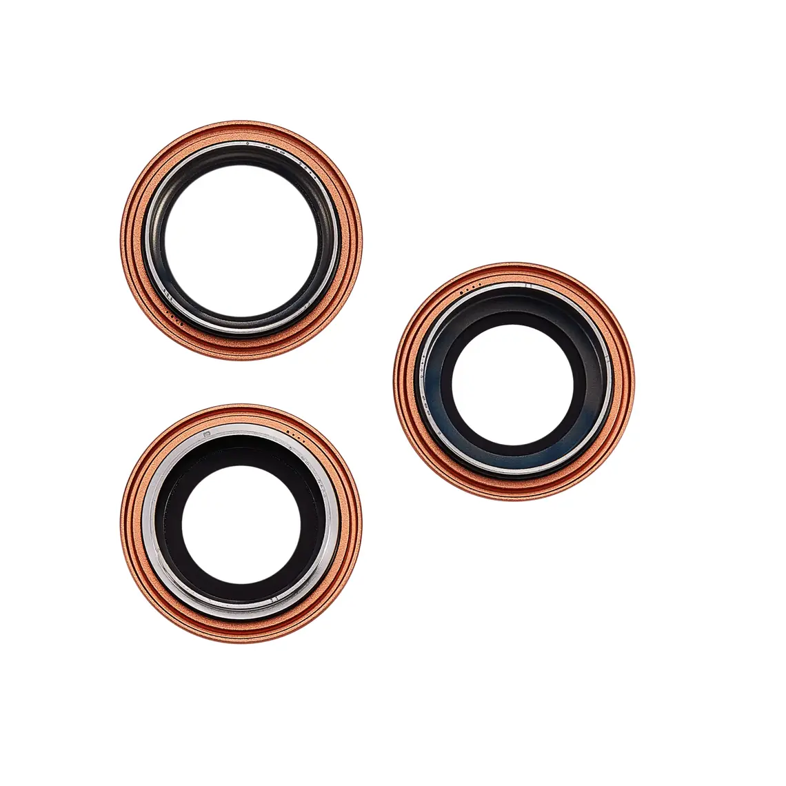 Lente de cámara trasera de repuesto para iPhone 17 Pro / Pro Max con soporte y bisel - Naranja Cósmico