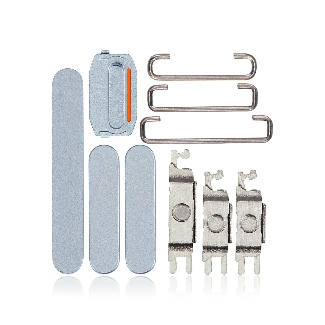 Juego de botones laterales de repuesto para iPhone 15/15 Plus - Azul