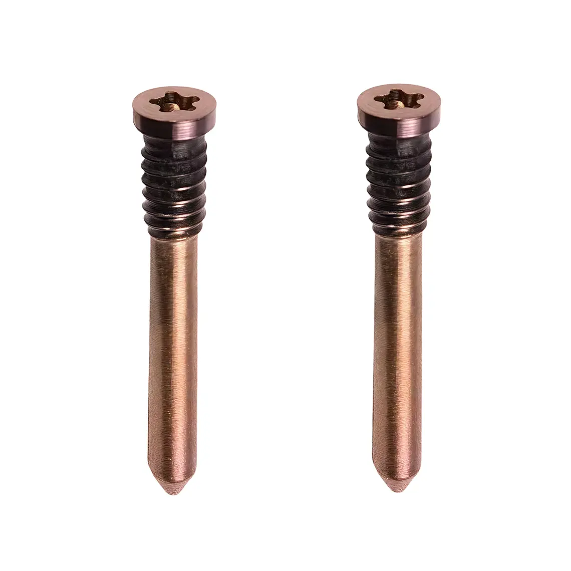 Tornillos inferiores (dorados) | Pieza de repuesto para iPhone 16 Pro/Pro Max
