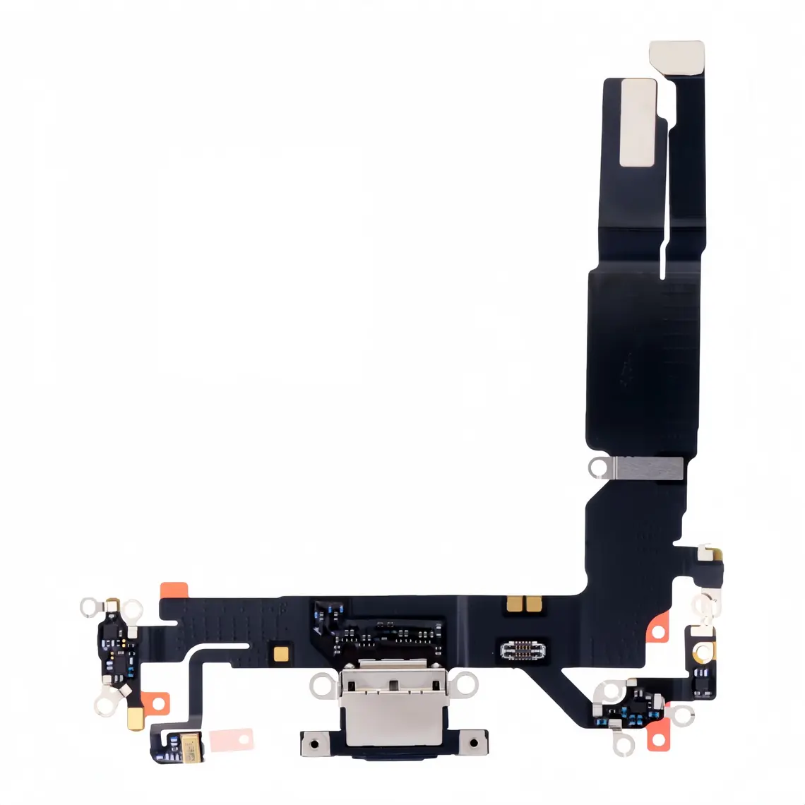 Cable flexible del puerto de carga (negro) | Pieza de repuesto para iPhone 16