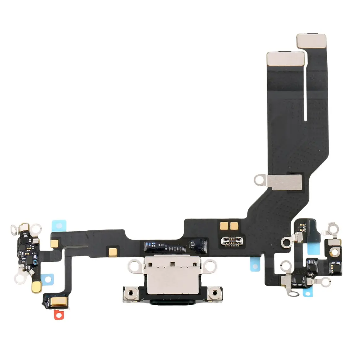 Cable flexible para puerto de carga compatible con iPhone 16e/17e (Negro)