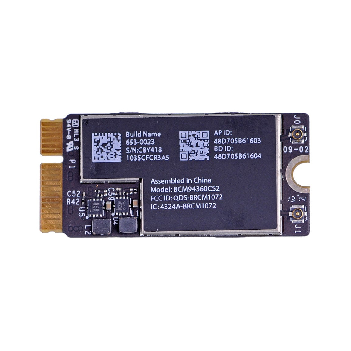Tarjeta WiFi/Bluetooth #BCM94360CS2 para MacBook Air A1465 A1466 (finales de 2013, mediados de 2017)