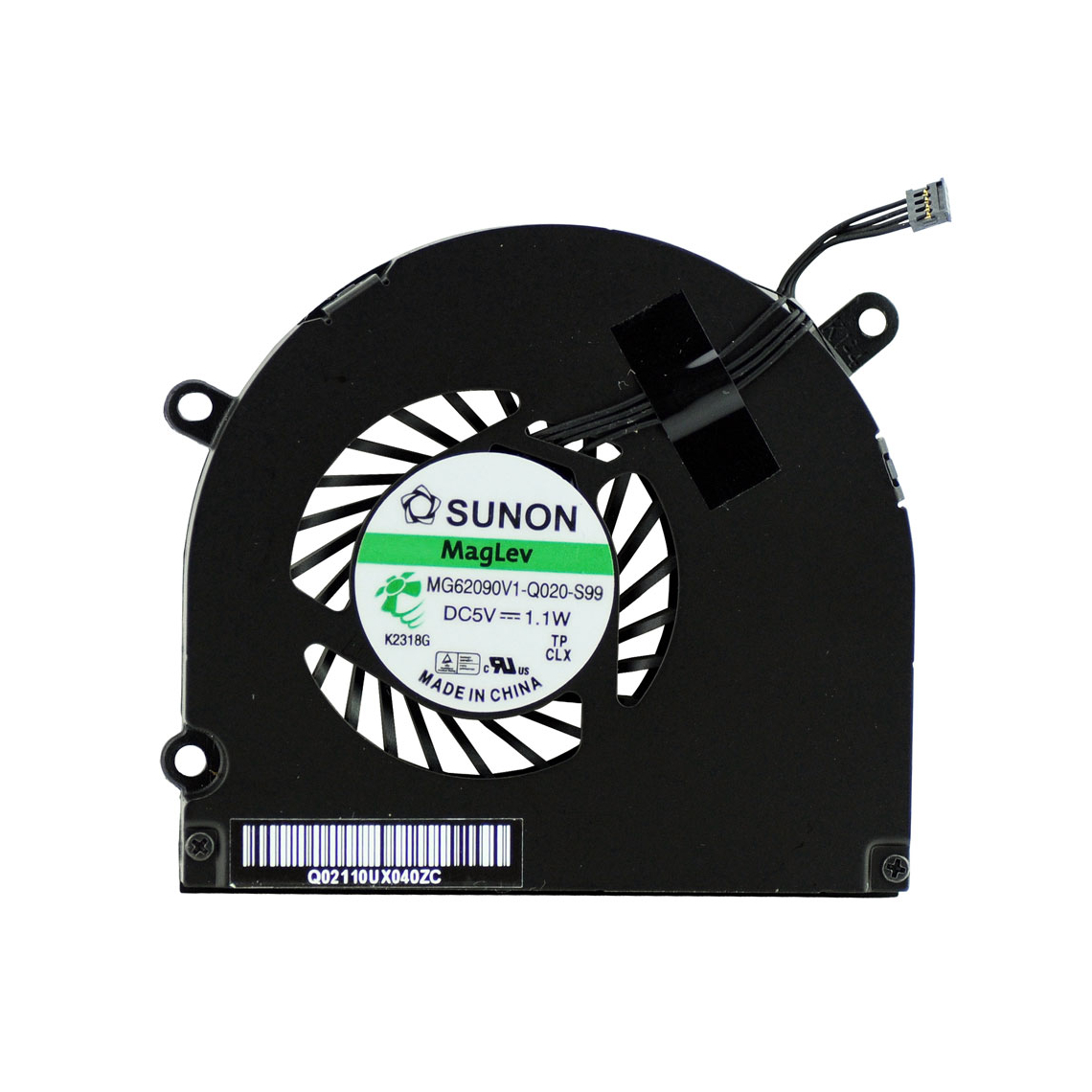 Ventilador derecho de la CPU para MacBook Pro Unibody de 15" A1286 (finales de 2008 - mediados de 2012)